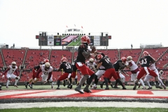 Oct 24, 2020; Louisville, Kentucky, USA;  Louisville Cardinals quarterback Malik Cunningham (3) looks to complete a pass during the second half of play at Cardinal Stadium. Jamie Rhodes-ACC Pool
