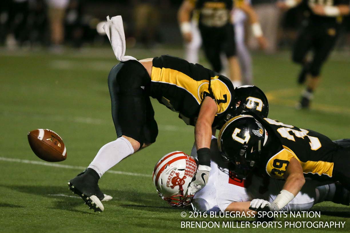Fumble during Belfry - Johnson Central game - Photo by Brendon Miller